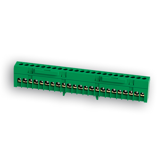 INSULATED EARTH BUSBAR 23 CONNECTION GREEN